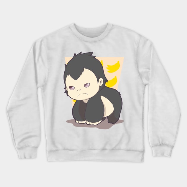 Cute chibi gorilla Crewneck Sweatshirt by sabhu07